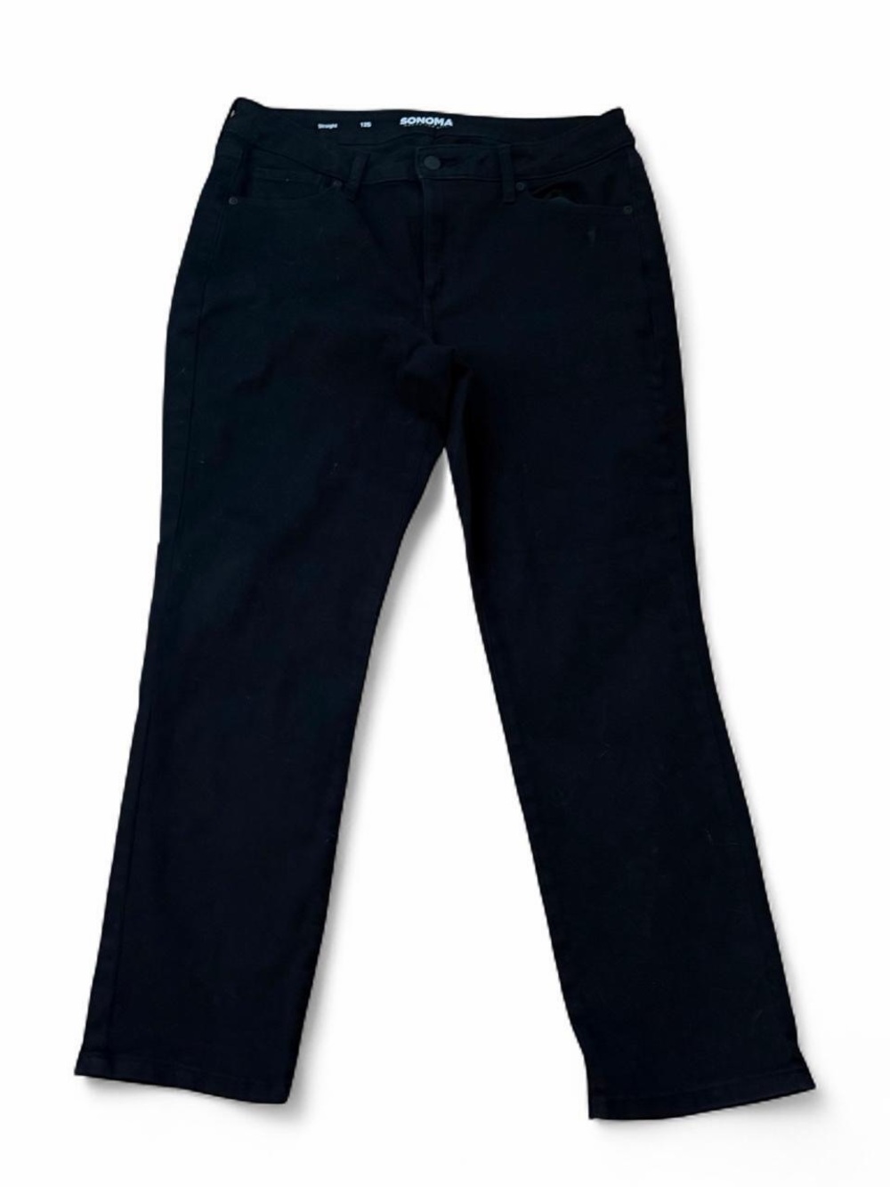 Sonoma black stretchy straight leg jeans pants Sz 12P